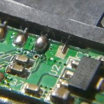 USB 3.0 external HDD with  missing solder on SATA
